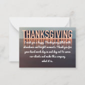 感謝のビジネス感謝していユーモダン ノートカード (正面)