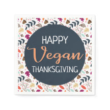 感謝のビーガンブルーフローラオレンジ文字を持つ