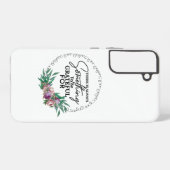 感謝のビーズホワイト SAMSUNG GALAXYケース (裏面横)