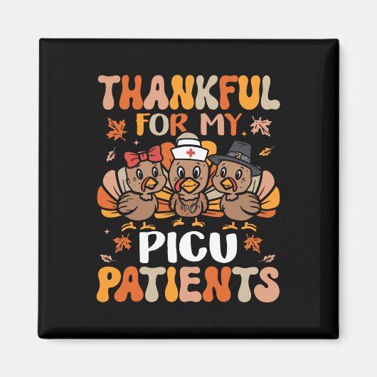 感謝のピクナース感謝祭トルコ小児科 マグネット (正面)