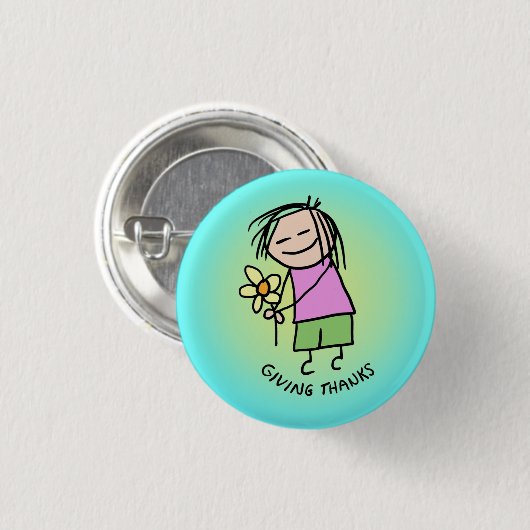 感謝のピン 缶バッジ (正面&裏面)