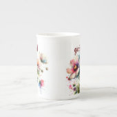 感謝のフローラモダン専門マグカップ ボーンチャイナマグカップ (正面)