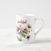 感謝のフローラモダン専門マグカップ ボーンチャイナマグカップ (右)