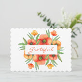 感謝のフローラ感謝の気持ちを表すスカロップ型のフラットカード シーズンカード (スタンド正面)