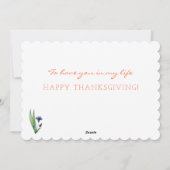 感謝のフローラ感謝の気持ちを表すスカロップ型のフラットカード シーズンカード (裏面)