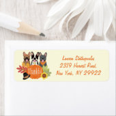 感謝のブフランスのルドッグ感謝祭 ラベル (インサイチュ)