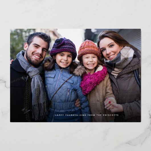 感謝のブラシスクリプト感謝記念撮影 箔シーズンカード (正面)