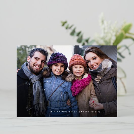 感謝のブラシスクリプト感謝記念撮影 箔シーズンカード (立ち正面)