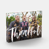 感謝のブラシスクリプト秋のデコールフォトブロック フォトブロック (左)