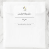 感謝のプレート スクエアシール (バッグ)