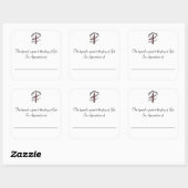 感謝のプレート スクエアシール (シート)