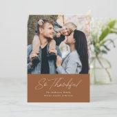 感謝のペカン2写真サンクスギビング シーズンカード (スタンド正面)