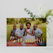 感謝のホイル感謝記念写真カード 箔シーズンカード (立ち正面)