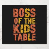 感謝のボスのキッズテーブルターキーデー ビールラベル (シングルラベル)