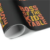 感謝のボスのキッズテーブルターキーデー ラッピングペーパー (ロールコーナー)