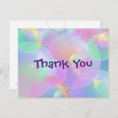 感謝のポストカード - バブルデザイン ポストカード (正面/裏面)
