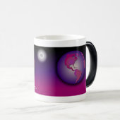 感謝のマグの藤色の世界 モーフィングマグカップ (正面右)
