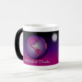感謝のマグの藤色の世界 モーフィングマグカップ (正面左)