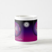感謝のマグの藤色の世界 モーフィングマグカップ (中央)
