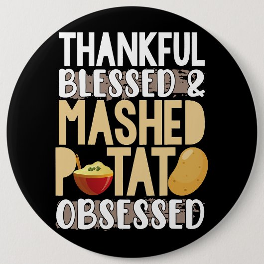 感謝のマッ賛美シュポテト取り付け 缶バッジ (正面)