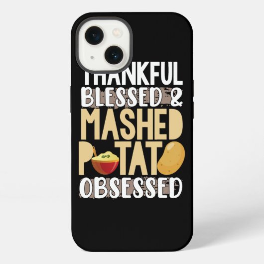 感謝のマッ賛美シュポテト取り付け iPhoneケース (裏面)