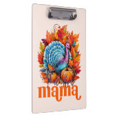 感謝のママターキーと紅葉の葉 クリップボード (右)