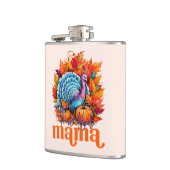 感謝のママターキーと紅葉の葉 フラスク (左)