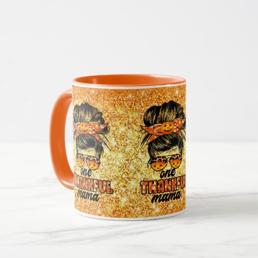 感謝のママ秋のカスタマイズ色 マグカップ (正面左)