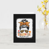 感謝のママ メッシーバン レオパード ママ フォール サンクス カード (黄色い花)