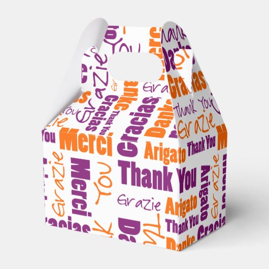 感謝のマルチリンガルワードコラージュ パープルオレンジ フェイバーボックス (裏面サイド)