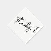 感謝のミニマリストのスクリプト感謝祭 スタンダードカクテルナプキン (角)