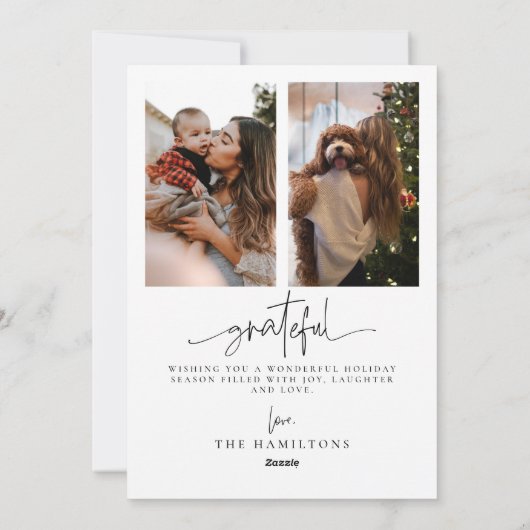 感謝のミニマリスト家族の感謝状 シーズンカード (裏面)