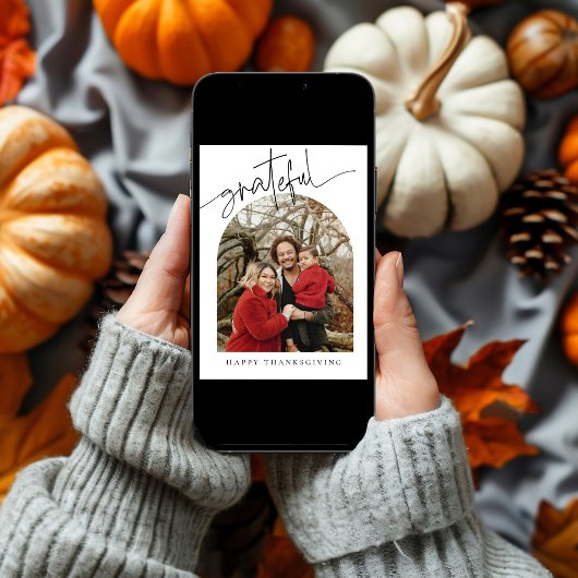 感謝のミニマリスト家族の感謝状 シーズンカード