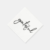 感謝のミニマルなスクリプト感謝祭 スタンダードカクテルナプキン (角)