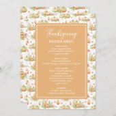 感謝のミニマ賛美リスト感謝祭 メニュー (正面/裏面)