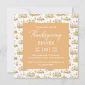 感謝のミニマ賛美リスト感謝祭 招待状 (裏面)