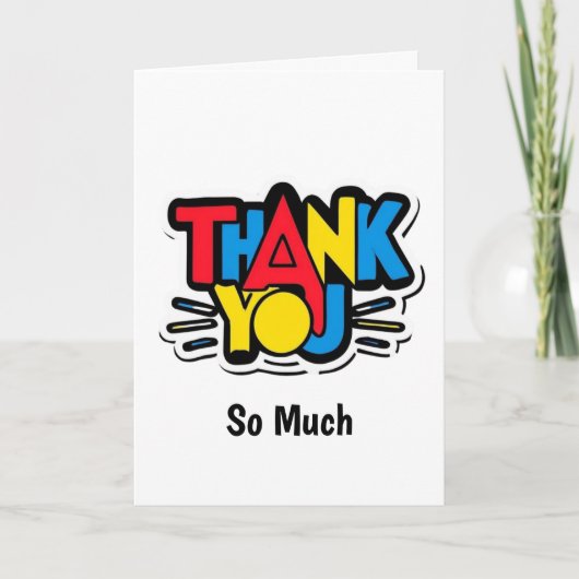 感謝のメッセージから大きなお礼ハート サンキューカード (正面)