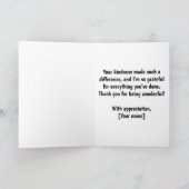 感謝のメッセージから大きなお礼ハート サンキューカード (内部)