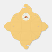 感謝のメッセージと七面鳥の食事 フェイバーボックス (折り畳みなし)