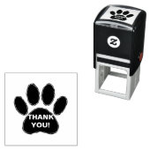 感謝のメッセージと犬のポープリント セルフインキングスタンプ (インサイチュ)