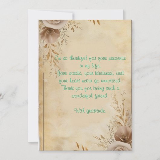 感謝のメッセージのサンプル 招待状 (正面)