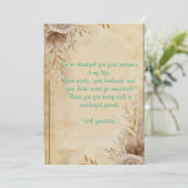 感謝のメッセージのサンプル 招待状 (スタンド正面)