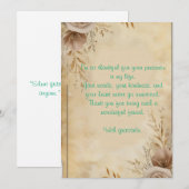 感謝のメッセージのサンプル 招待状 (正面/裏面)