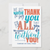 感謝のメッセージを感謝してい送信 サンキューカード (正面)