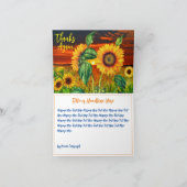 感謝のメッセージ、グルービーなひまわり サンキューカード (内部)