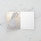 感謝のメッセージ | シンプルなウェディングフォト サンキューカード (内部)