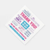 感謝のメッセージ スタンダードランチョンナプキン (角)