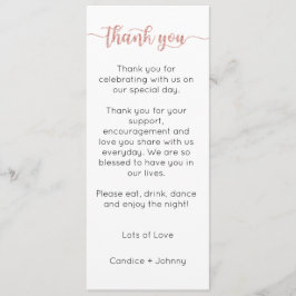 感謝のメニューカード, 受付メニュー感謝 メニュー