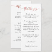 感謝のメニューカード 披露宴メニュー感謝 メニュー (正面/裏面)