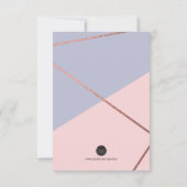 感謝のメモカード, ローズゴールドの十字架 招待状 (裏面)